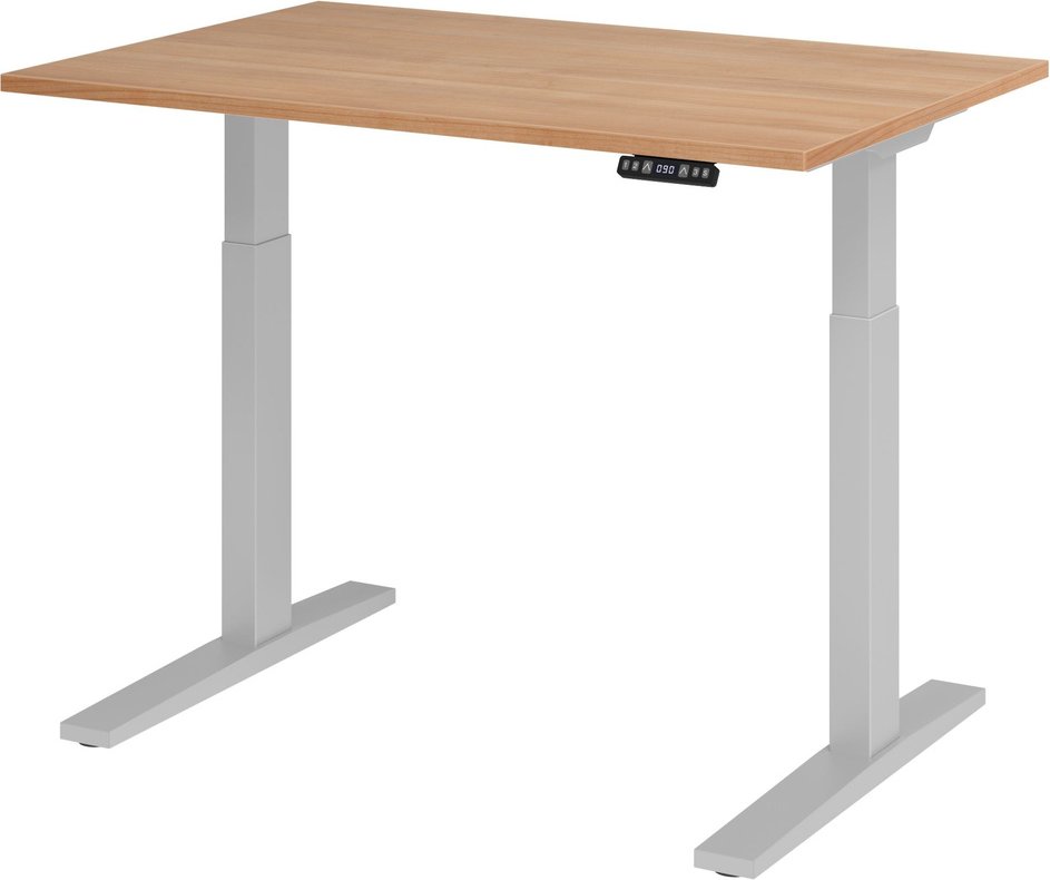 XMKA 12 S | Schreibtisch - 120 x 80 Nussbaum elektrisch höhenverstellbar