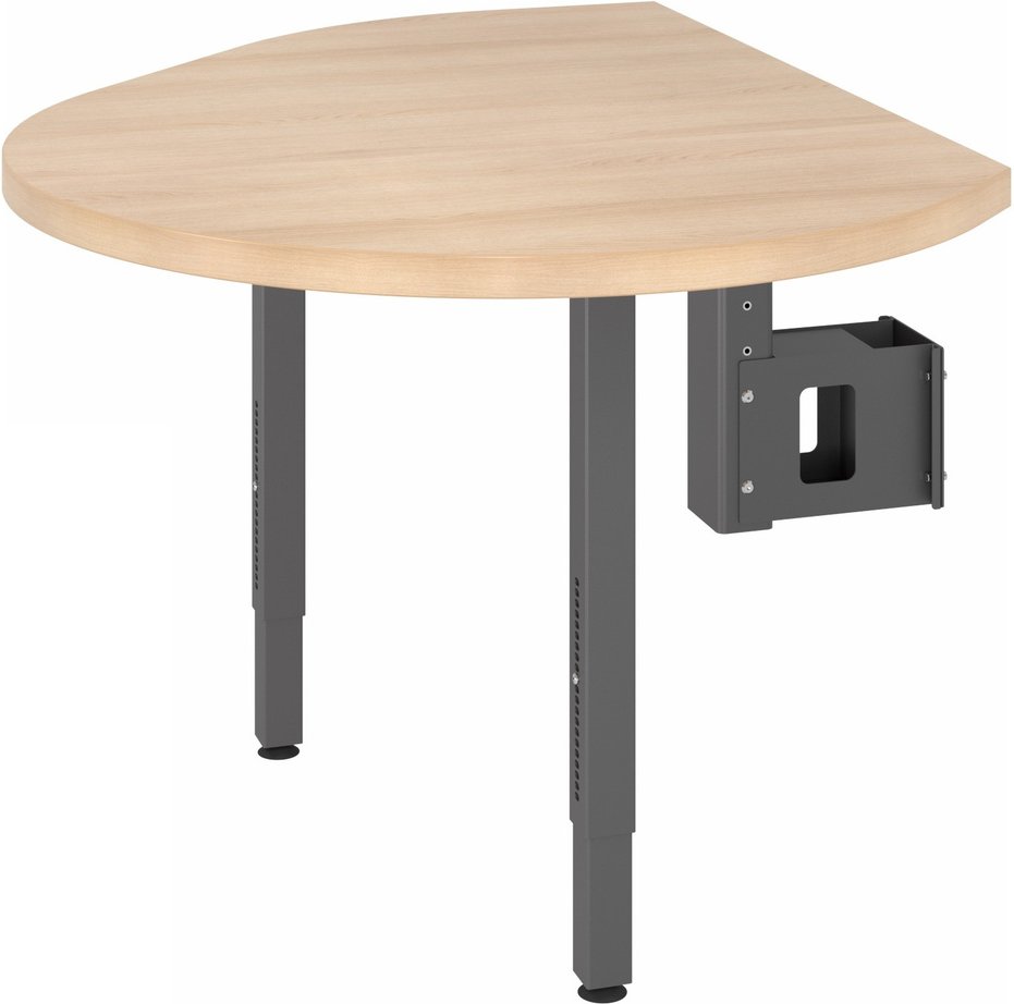 LA92 C | Anbauplatte inkl. Konsole und 2 Stützfüße - Eiche/Graphit