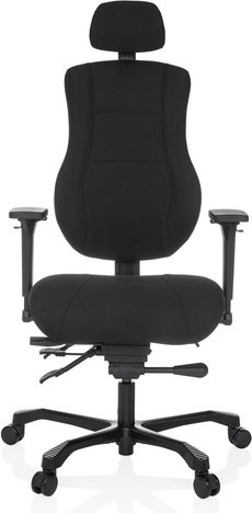 24 HOURS BASIC | Stoff - XXL Drehstuhl Schwarz