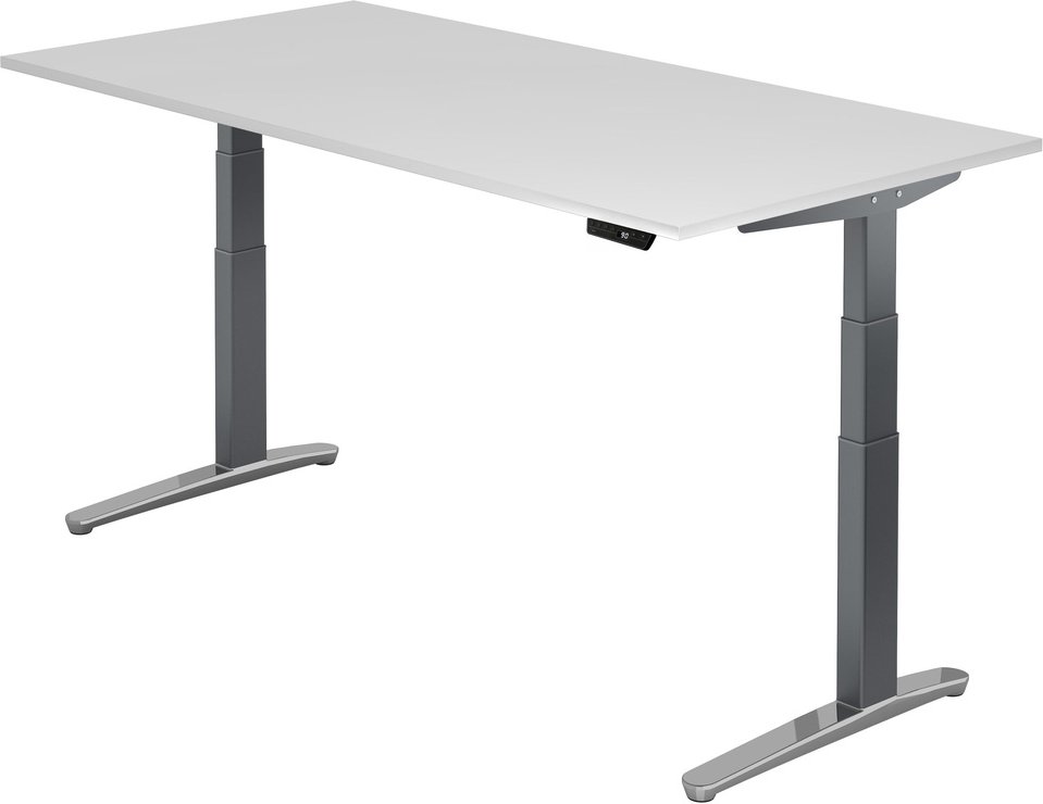 Thumbnail - XBHM 2E GC | Schreibtisch - Weiß 200 x 100 elektrisch höhenverstellbar