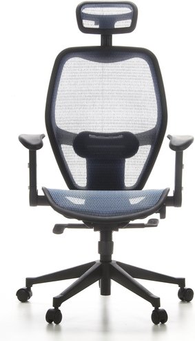 AIR-PORT | Rücken Netz | Sitz Netz - Profi Bürostuhl Blau