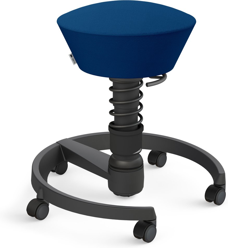 AERIS SWOPPER MIT ROLLEN - Swopper Low Wollmischung Blau Gestell Schwarz