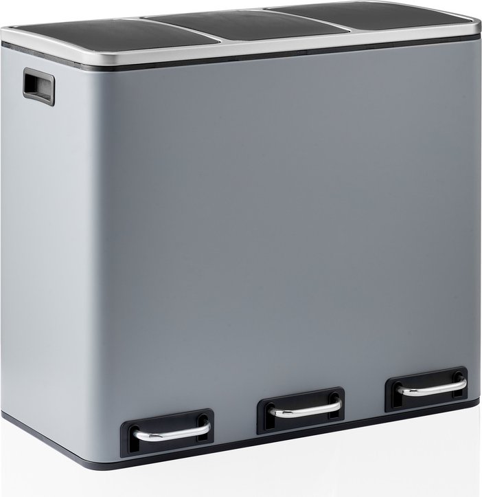 Clean 9 | 3 x 18L - Mülleimer Dunkelgrau