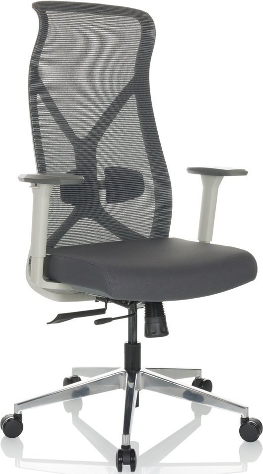 AZURRO WHITE - Profi Bürostuhl Grau