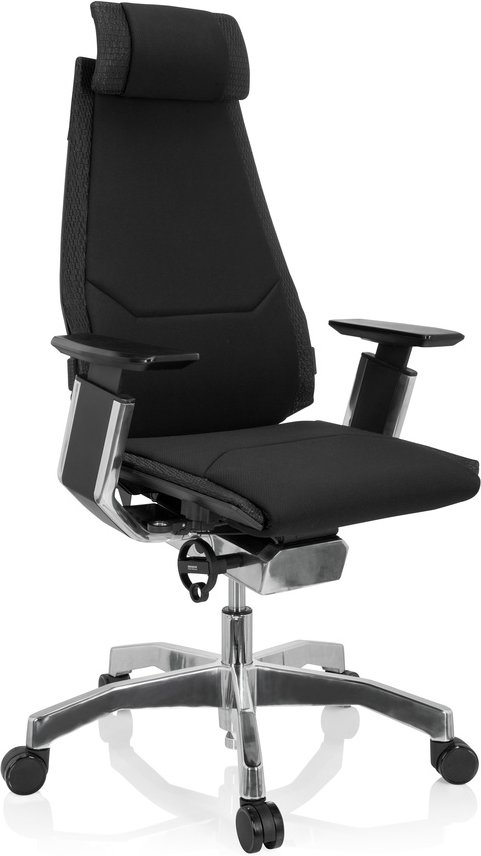 GENIDIA PRO | Stoff - High End Bürostuhl Schwarz