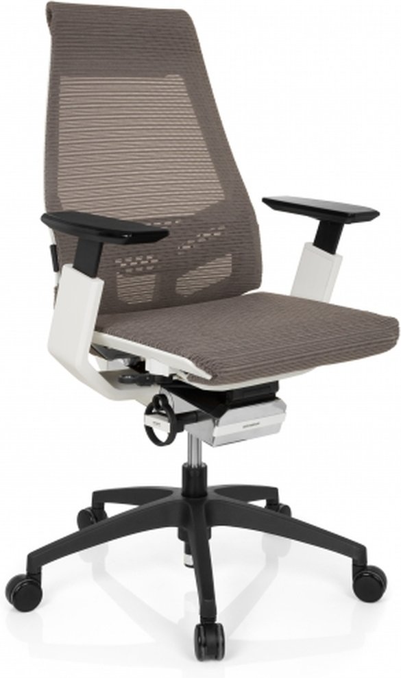 Thumbnail - GENIDIA SMART WHITE | Netz - Profi Bürostuhl Grau / Weiß