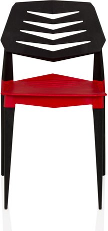 Flecharo - Outdoor Stuhl Rot/Schwarz