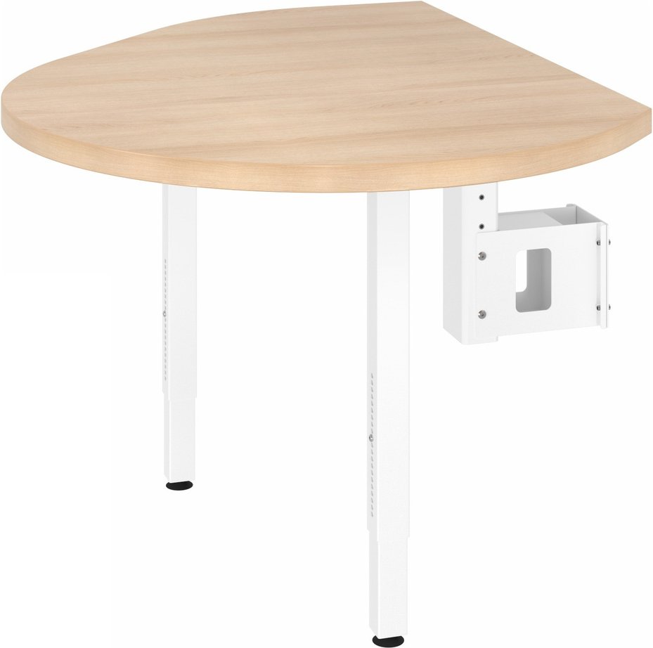 LA92 C | Anbauplatte inkl. Konsole und 2 Stützfüße - Eiche/Weiß