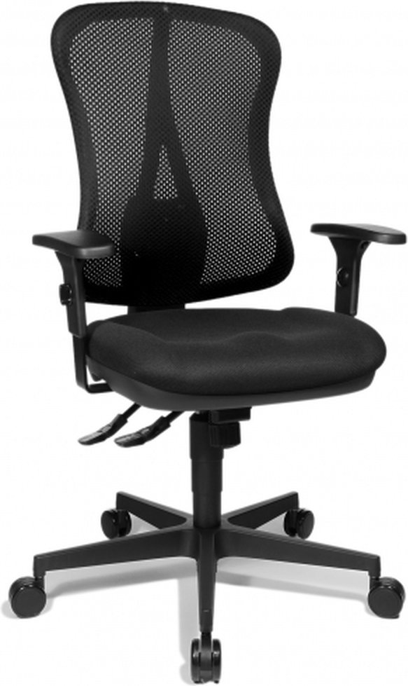 HEAD POINT SY - Profi Bürostuhl Schwarz Stoff / Netzstoff