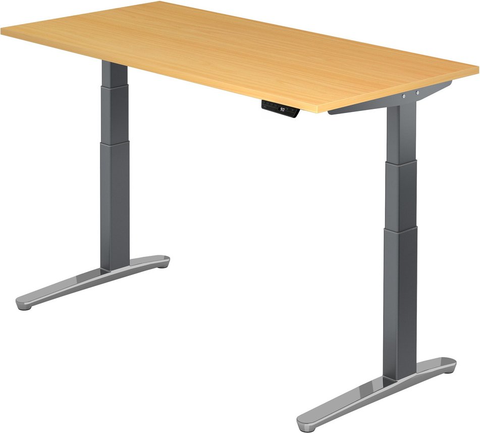 XBHM 16 GC | Schreibtisch - Buche 160 x 80 elektrisch höhenverstellbar