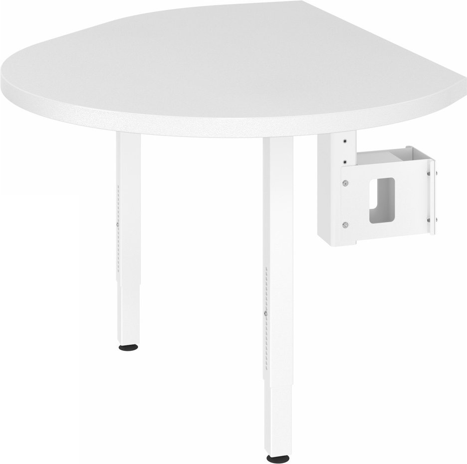 LA92 C | Anbauplatte inkl. Konsole und 2 Stützfüße - Weiß/Weiß