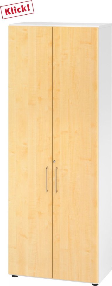 Thumbnail - BETA 9 | Schrank mit Türen | 6 OH - Weiß/Ahorn