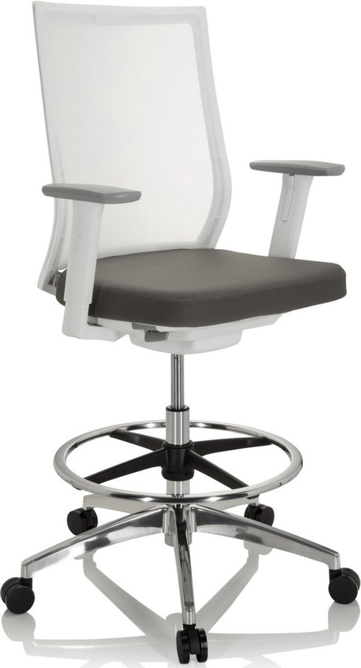 ASPEN WORK W - Counterstuhl Grau / Weiß