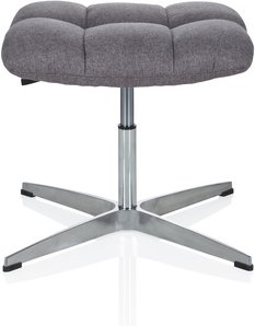 SARANTO | Stoff - Polsterhocker Grau