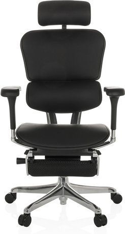 ERGOHUMAN PLUS LEGPRO GEN2 | Leder - Luxus Chefsessel Schwarz