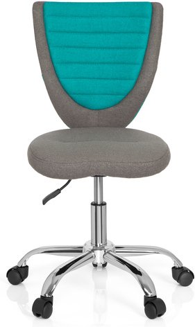KIDDY COMFORT - Kinderdrehstuhl Grau / Türkis