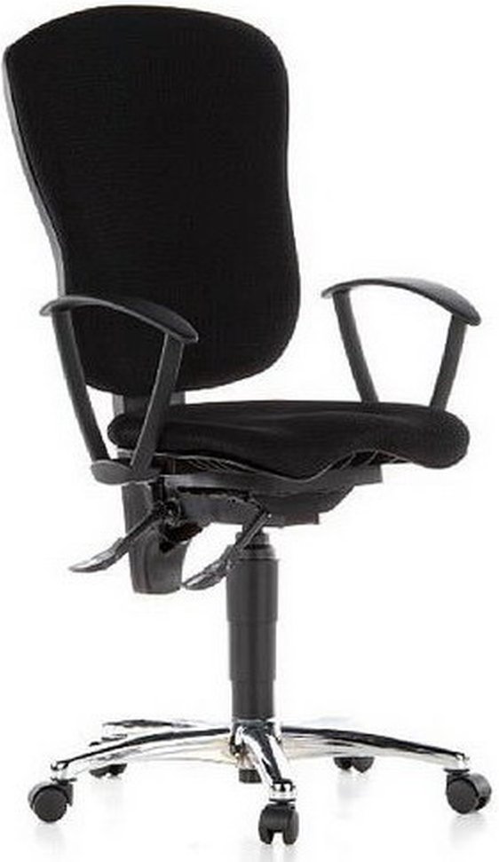 X-ERCISE - Profi Bürostuhl Schwarz Stoff