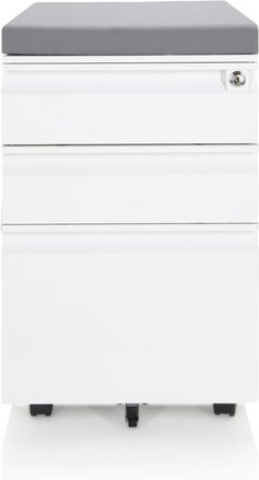 COLOR OS | Metall - Rollcontainer Weiß / Grau