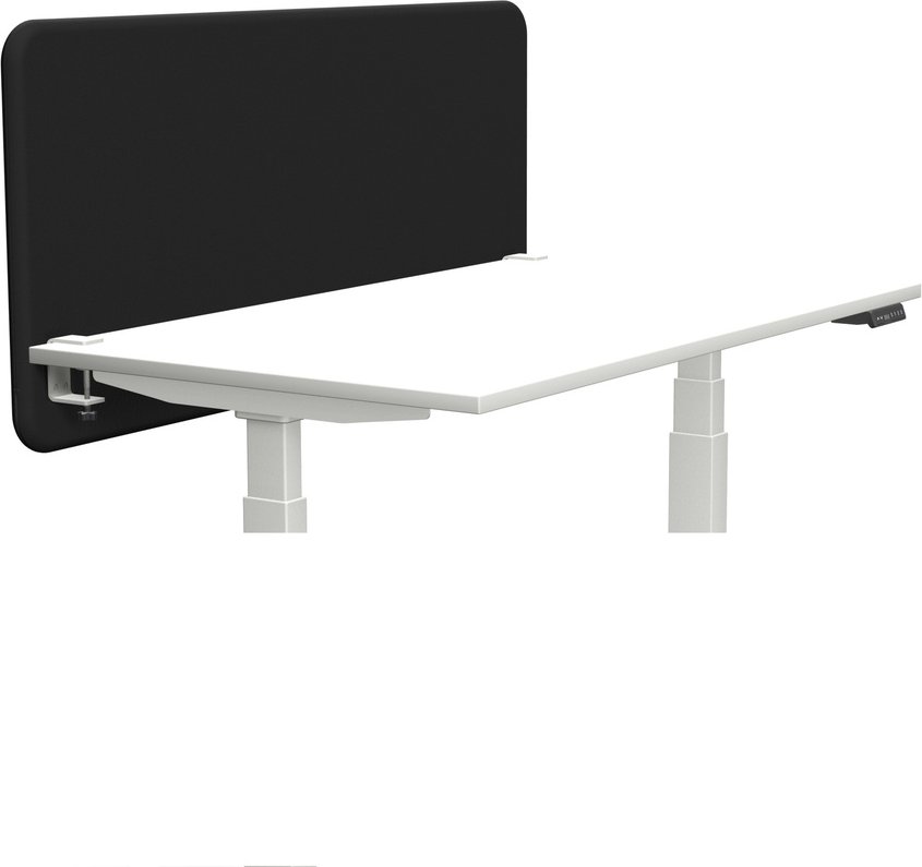 Tystiq | 140 cm | M | Klemme Weiß - Trennwand Graphit/Weiß