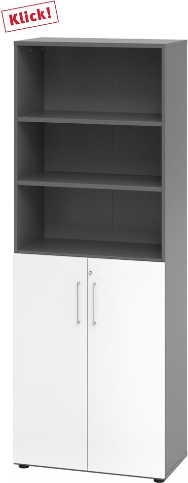 Thumbnail - BETA 9 | Kombischrank mit Türen | 6 OH - Graphit/Weiß