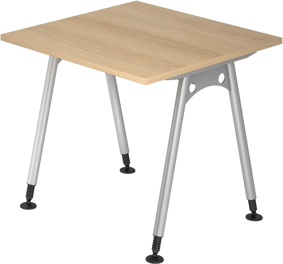 ATOS 8 S | Schreibtisch - 80 x 80 Eiche höhenverstellbar
