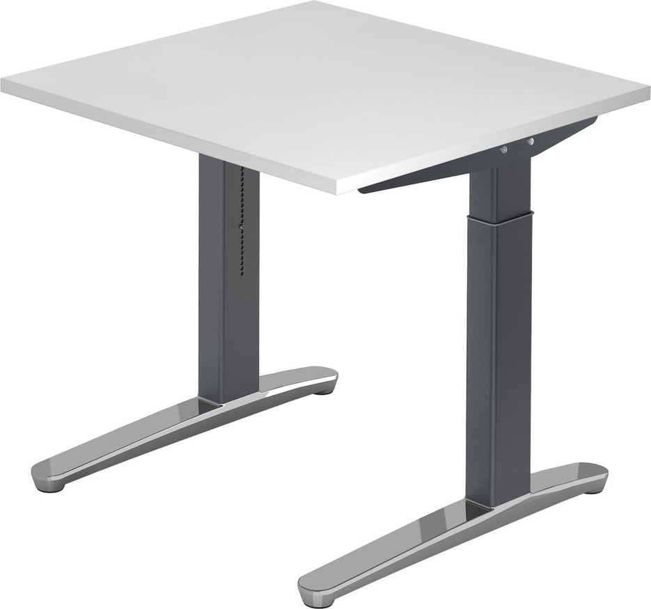 XTRA XB 8 GC | Schreibtisch - Weiß 80 x 80 höhenverstellbar