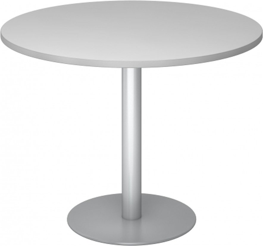 Thumbnail - BISTRO F100R S - System Konferenztisch Grau Silber Ø 100