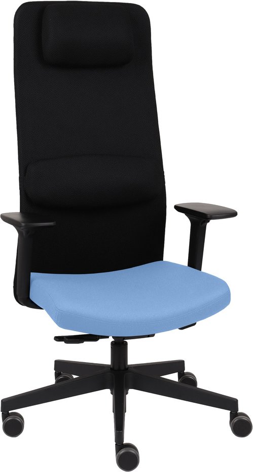 Thumbnail - Mike2B - Profi Bürostuhl Schwarz/Hellblau