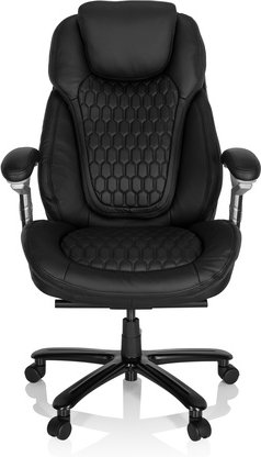 XXL PULLMANN I | Echtleder - XXL Drehstuhl Schwarz