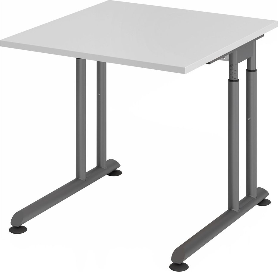 Thumbnail - ZENO 8 G | Schreibtisch - 80 x 80 höhenverstellbar Grau/Graphit