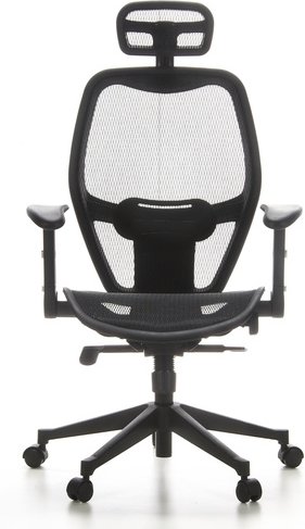 AIR-PORT | Rücken Netz | Sitz Netz - Profi Bürostuhl Schwarz