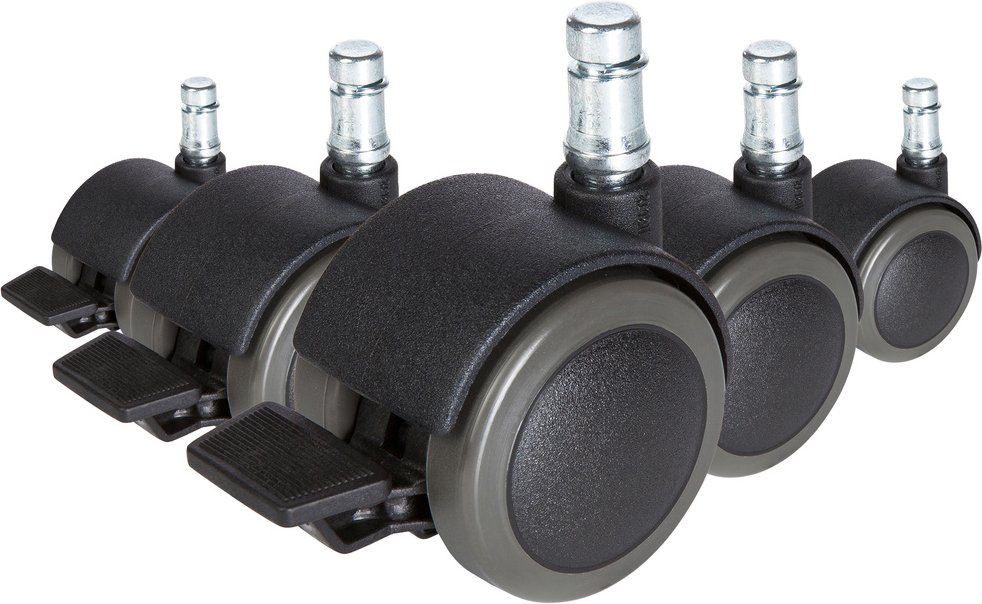 Thumbnail - 5x ROLO STOP 10mm/50mm | Hartböden - Stuhlrollen Schwarz