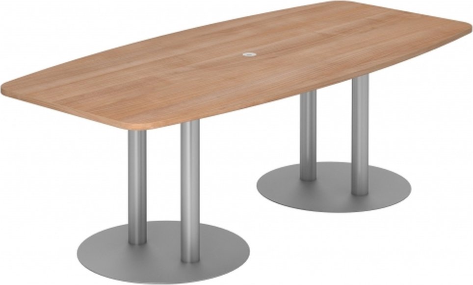 KARAT S 22 S - Karat Nussbaum mit Säulenfuß/Silber 220 x 103