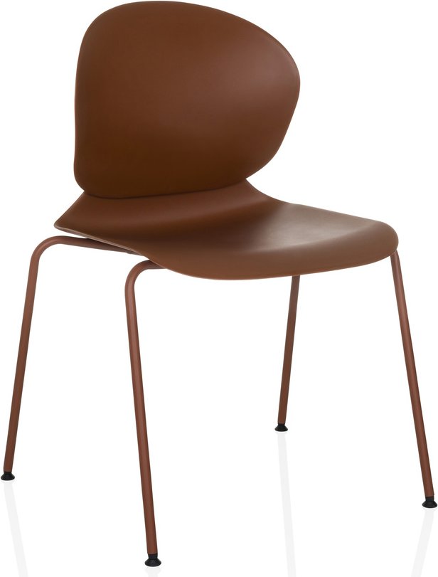 T36 VI - Vierfußstuhl Rotbraun