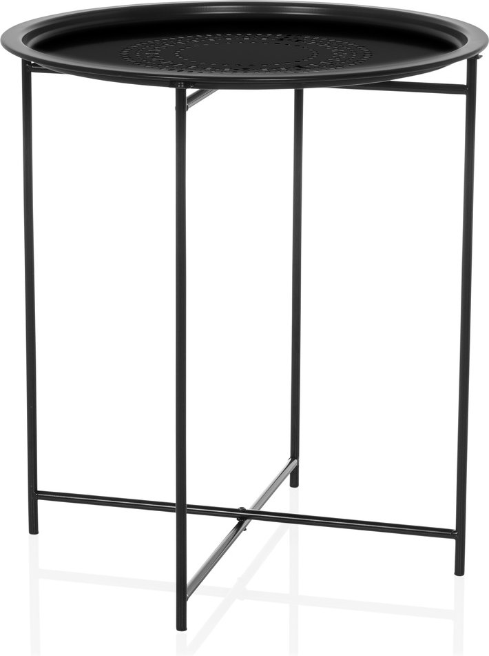 ALLRUND | Metall mit Lochmuster - Beistelltisch Schwarz