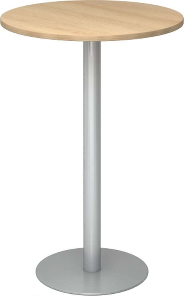 Thumbnail - BISTRO H80R S - System Konferenztisch Eiche Silber Ø 80