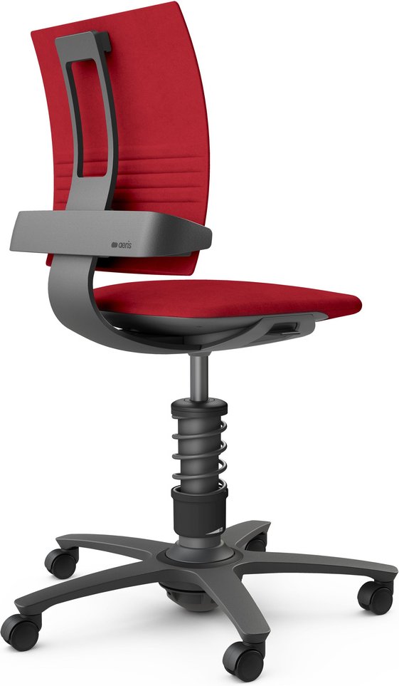 AERIS 3DEE - Swopper Standard Mikrofaser Gestell Schwarz Rot