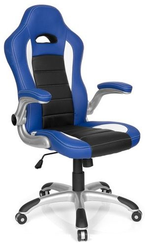 GAME SPORT - Gamingstuhl Schwarz / Weiß / Blau