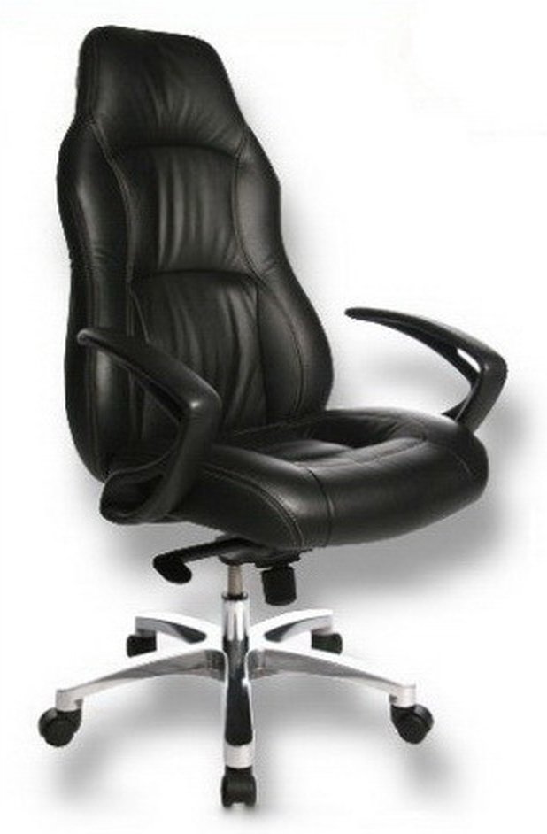 OFFICE RS1 - Luxus Chefsessel Schwarz Leder