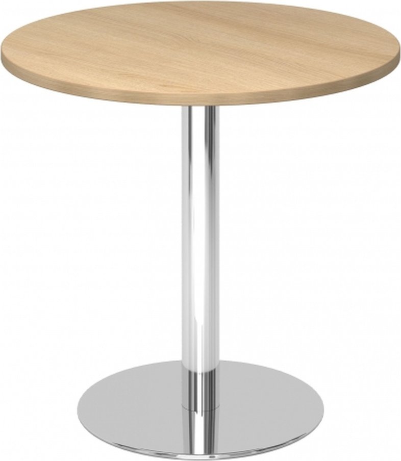 Thumbnail - BISTRO F80R C - System Konferenztisch Chrom Eiche Ø 80