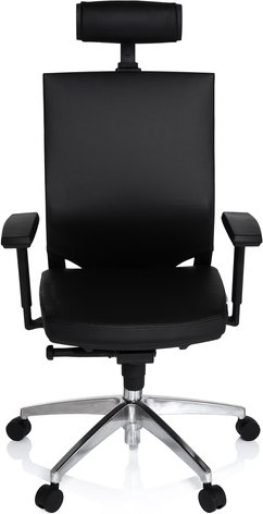 PORTO MAX HIGH | Leder - Profi Bürostuhl Schwarz