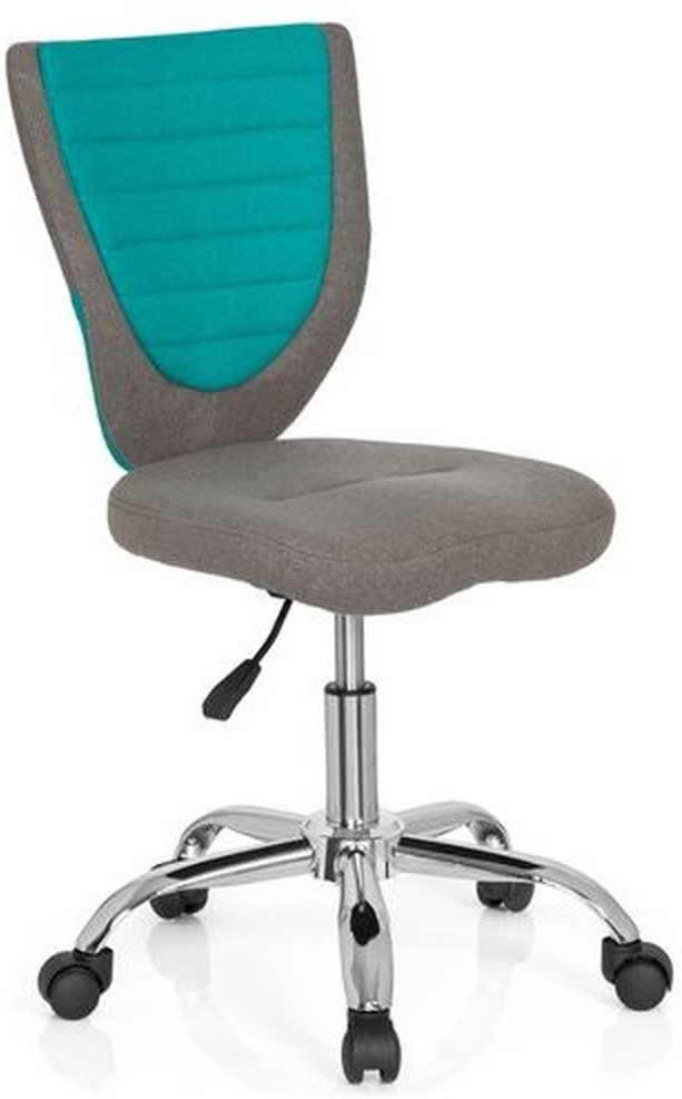 KIDDY COMFORT - Kinderdrehstuhl Grau / Türkis