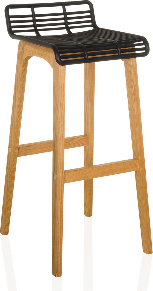 LONSO W - Barhocker Eiche/Schwarz