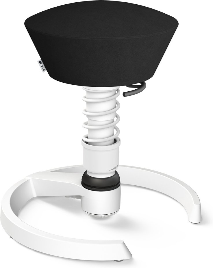 AERIS SWOPPER MIT GLEITER - Swopper Low Mikrofaser Schwarz Gestell Weiß