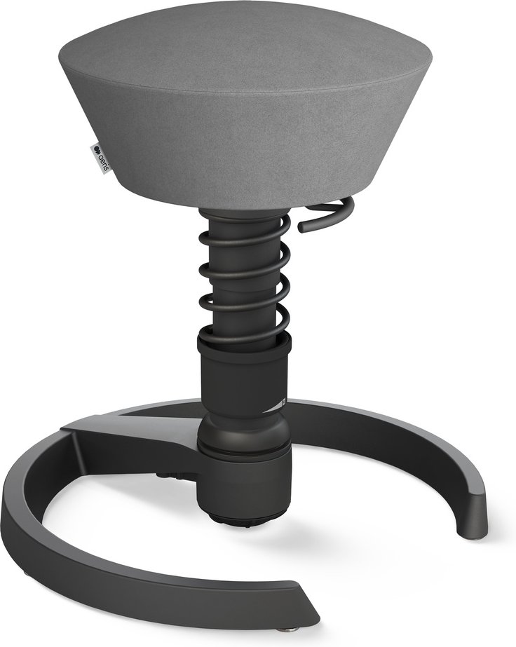 AERIS SWOPPER MIT GLEITER - Swopper Low Mikrofaser Grau Gestell Schwarz