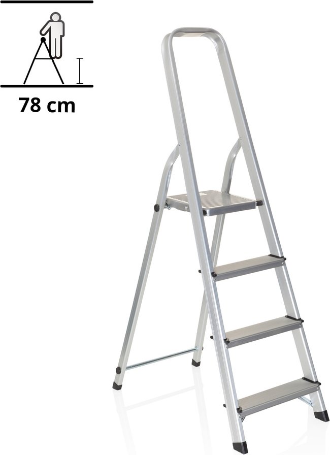 SOLID II | 4 Stufen - Klappleiter Aluminium