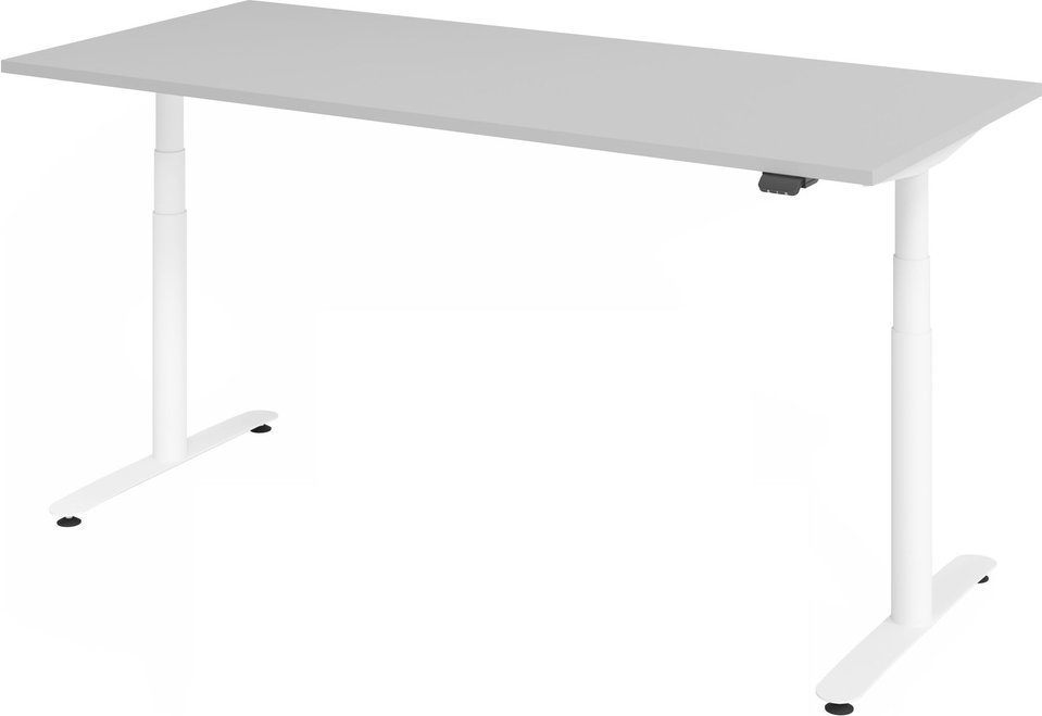 XDLR 19 W | 180x80 | Schreibtisch elektrisch höhenverstellbar - Grau 180 x 80 elektrisch höhenverstellbar