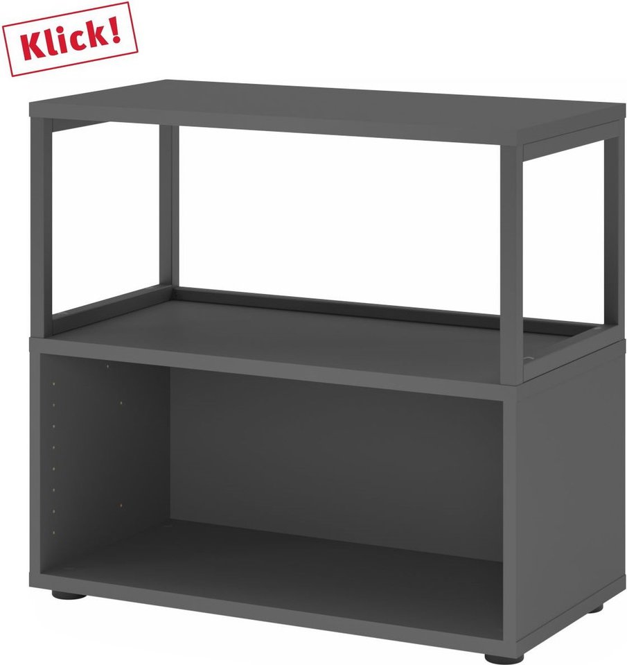 FlexWall | 2 OH | Korpus + Rahmen | mit Stellfüßen - Graphit