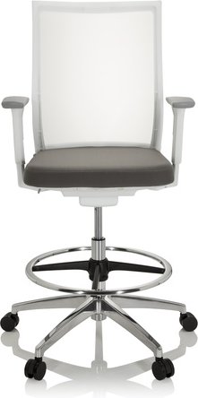 ASPEN WORK W - Counterstuhl Grau / Weiß