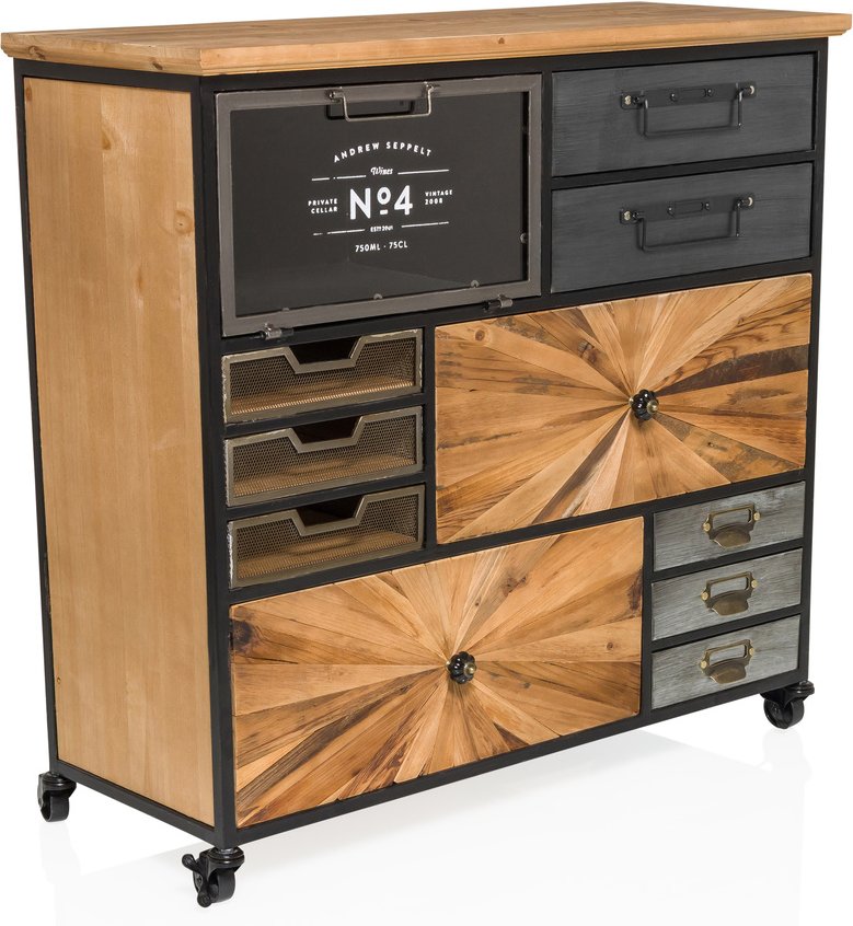 Thumbnail - CONTINENTO XL - Sideboard Holzfarben dunkel